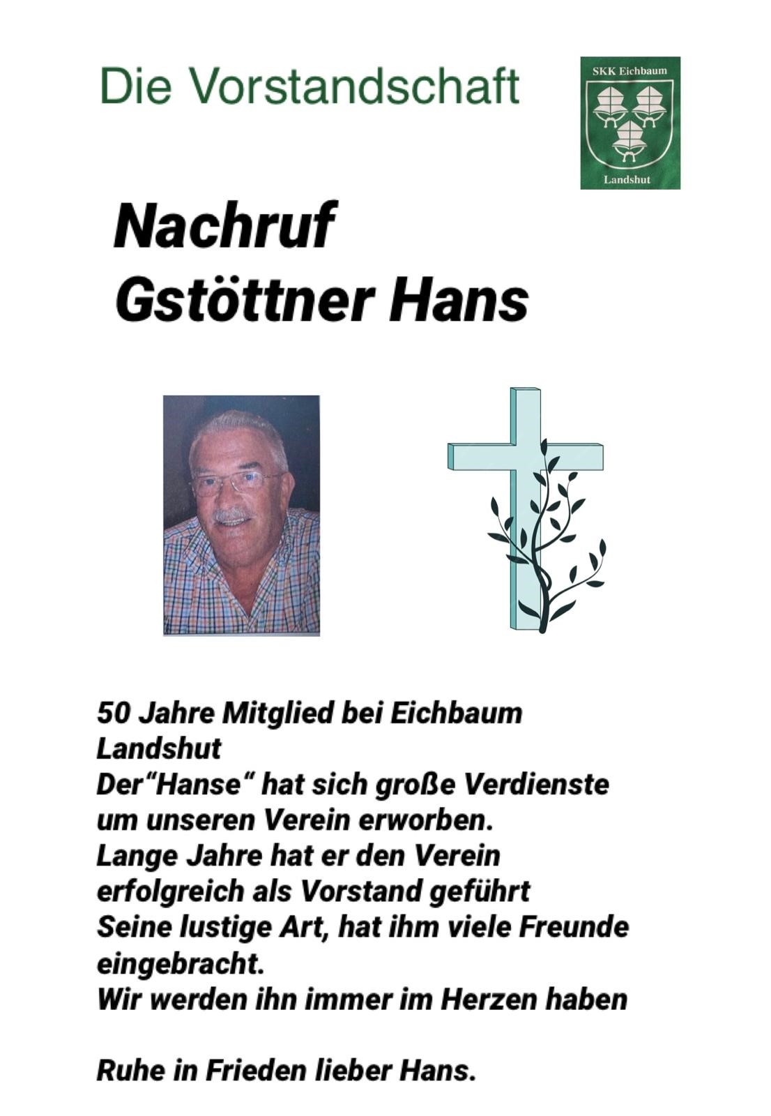 Gstöttner   Nachruf